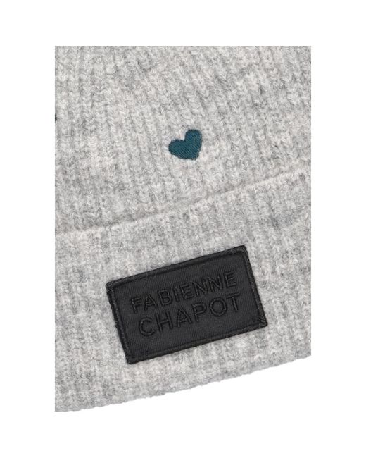 FABIENNE CHAPOT Gray Graue Lidia Beanie Mütze