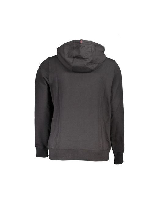 Tommy Hilfiger Schwarzer Kapuzenpullover Mit Stickerei in Gray für Herren