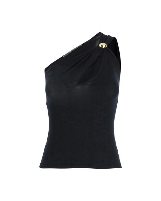 Sleeveless Tops FEDERICA TOSI de color Black