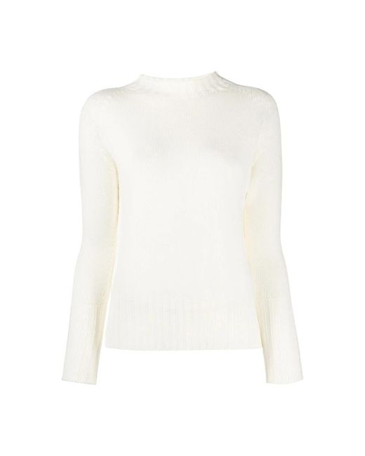 Drumohr White Round-Neck Knitwear