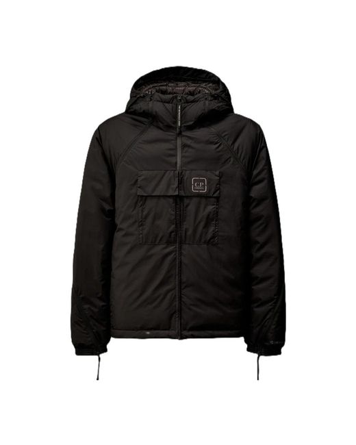 C P Company Black Winter Jackets for men