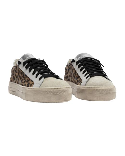 P448 Brown Leopard/ Platform Sneakers