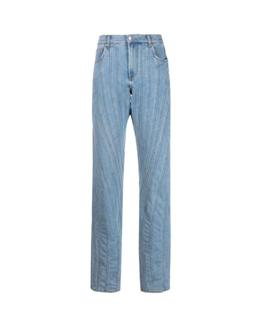 Mugler Blue Straight Jeans