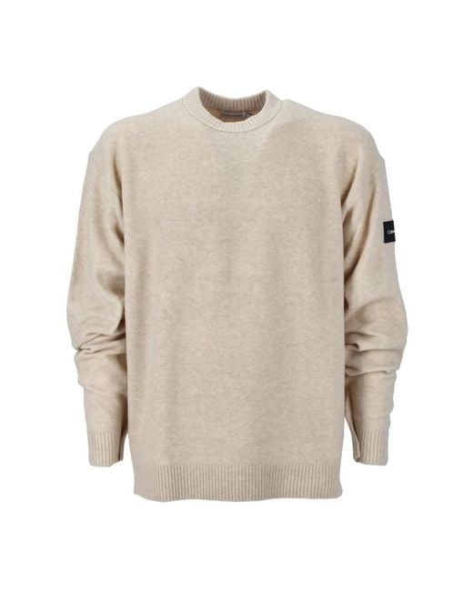 Calvin Klein Natural Round-Neck Knitwear for men