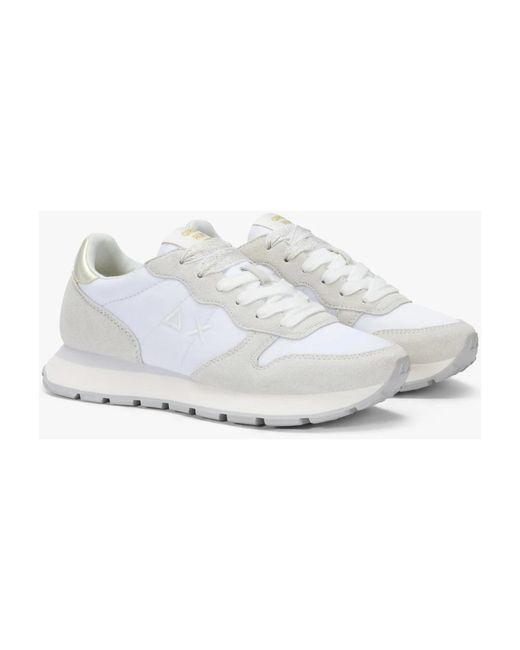 Sun 68 White Sneakers