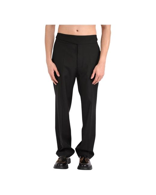 Patrizia Pepe Black Straight Trousers for men