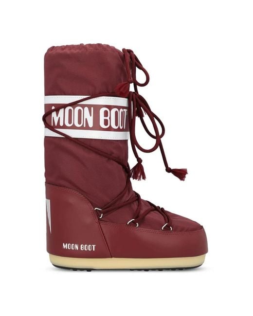 Moon Boot Red Icon Nylon Boots