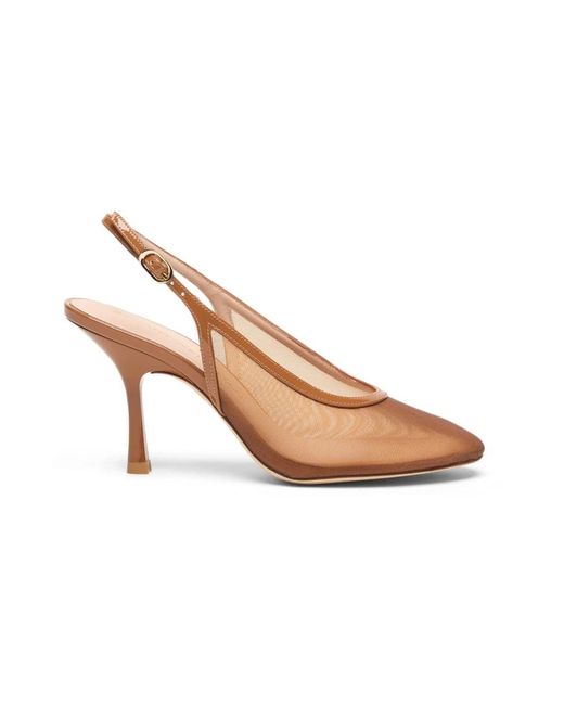 Stuart Weitzman Bareitall Slingback 85 in het Brown