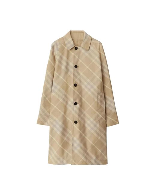 Burberry Natural Single-Breasted Coats