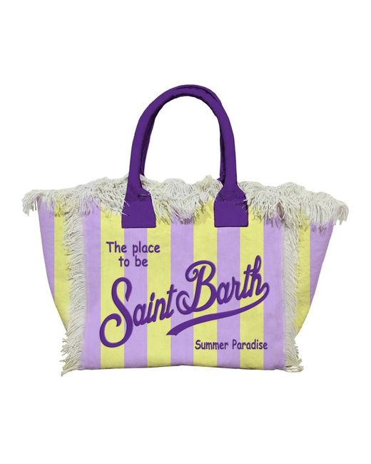 Mc2 Saint Barth Purple Trendige strandtaschen kollektion