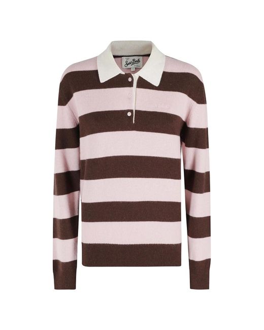 Mc2 Saint Barth Long Sleeves Knit Polo in het Multicolor