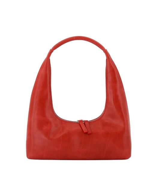MARGE SHERWOOD Red Rote Leder Hobo Schultertasche