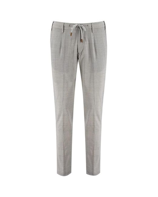 Slim-Fit Trousers di Eleventy in Gray da Uomo
