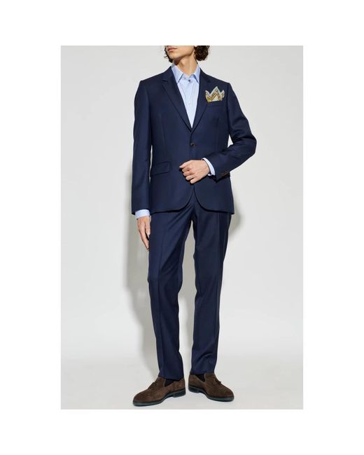 Paul Smith Wollen Pak Met Dubbele Split in het Blue voor heren