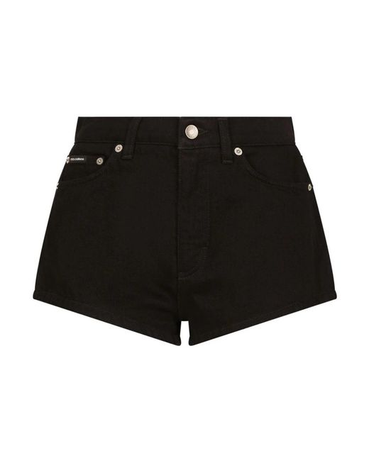 Dolce & Gabbana Black Denim Shorts