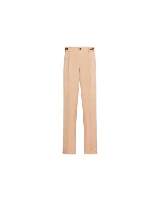 Roberto Cavalli White Straight Trousers for men
