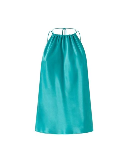 Pinko Blue Sleeveless Tops