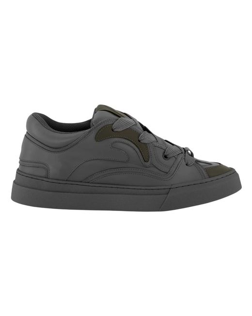 flâneur Schoenen ,Grijs ,Nylon Grijze Sneaker Met Suède En Nylon in het Black voor heren