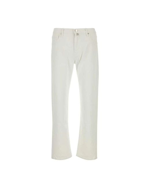 Incotex White Straight Fit Jeans for men