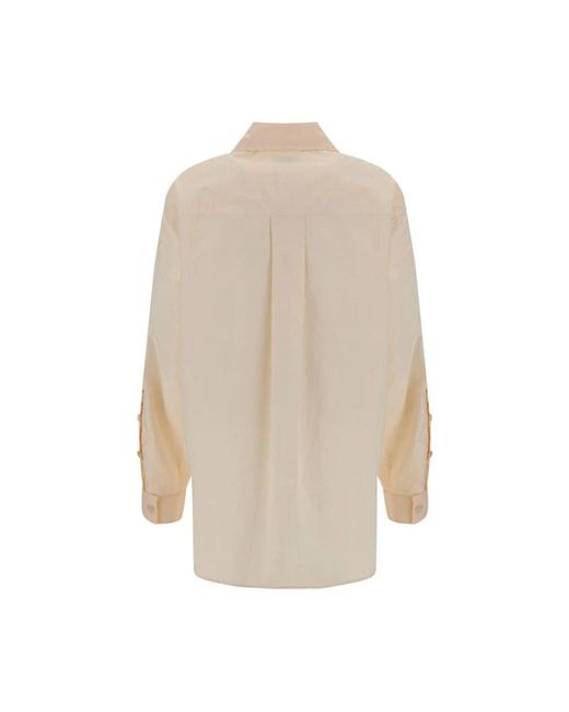 Quira Monochrome Oversized Katoenen Overhemd in het Natural