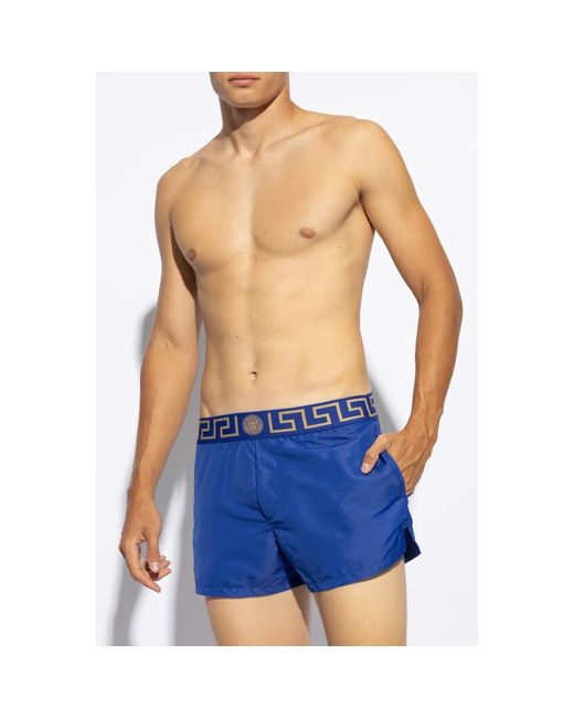 Versace Badmode ,Blauw ,Polyester Zwembroek in het Blue voor heren