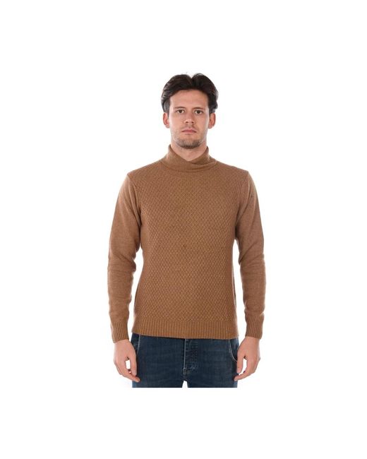 Knitwear > turtlenecks Daniele Alessandrini pour homme en coloris Brown