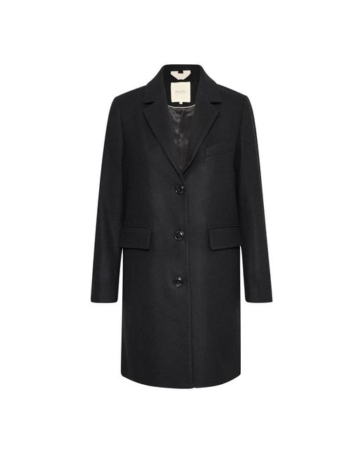 Part Two Single-Breasted Coats in het Black
