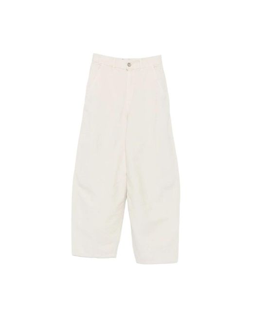 Alysi White Wide Trousers