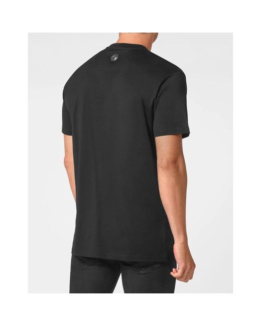 Philipp Plein T-Shirt Rundhals Skull&Bones in Black für Herren