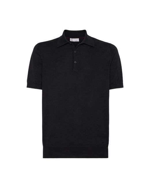 Brunello Cucinelli Schwarze t-shirts und polos in Black für Herren