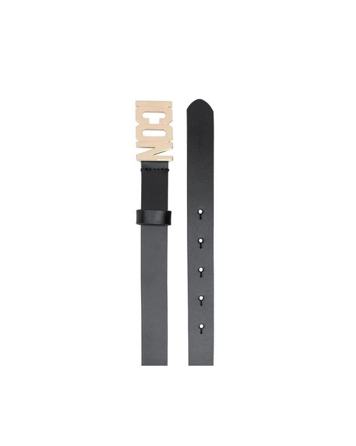DSquared² Leren Riem in het Black