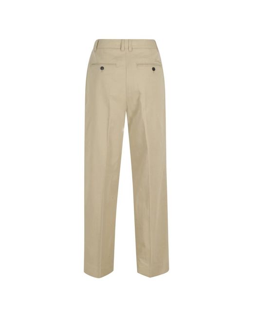 DUNST Natural Straight Trousers