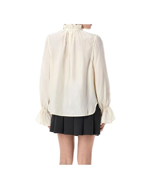 Ganni White Blouses