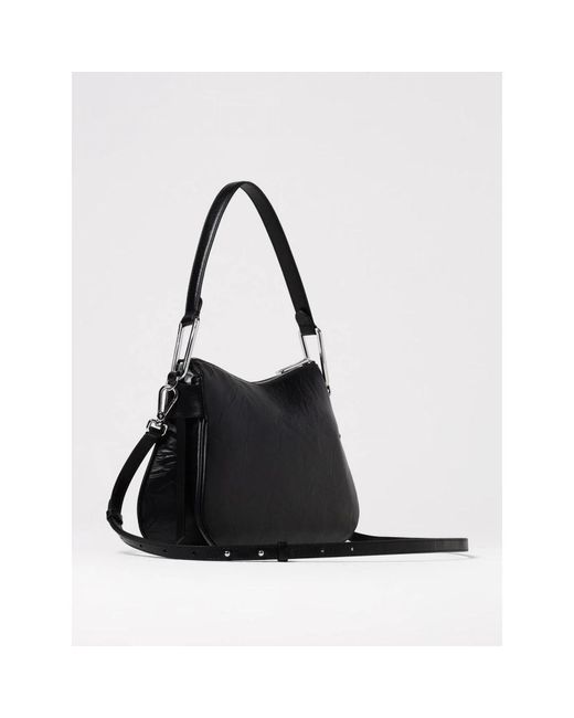 Coccinelle Black Schwarze Schultertasche Mit Reißverschluss