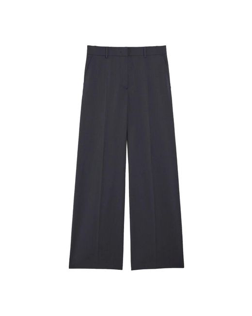 Weekend by Maxmara Blue Blaue woll-palazzo-hose
