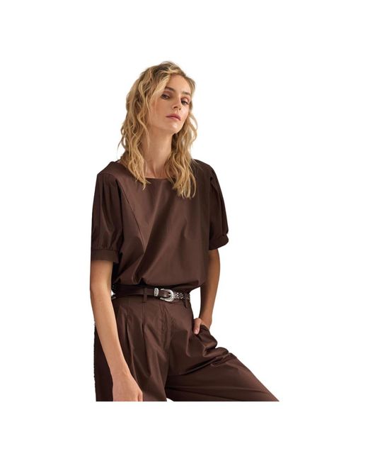 Soallure Brown Blouses