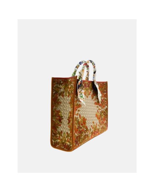 Carolina Herrera Brown Shopping Bags
