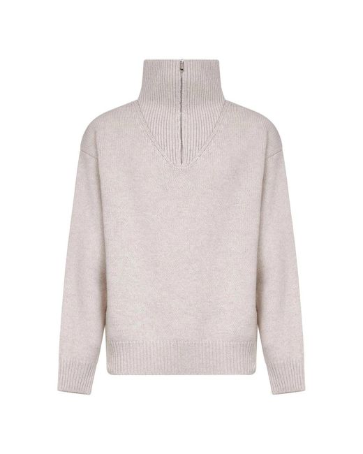 Autry Truien & Vesten ,Wit ,Wol Witte Sweater Met Metalen Rits in het Gray voor heren