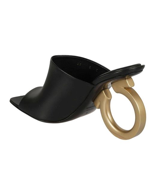 Ferragamo Black Sandals