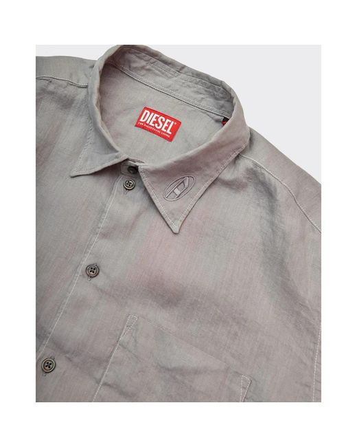 DIESEL Gray Short Sleeve Shirts for men