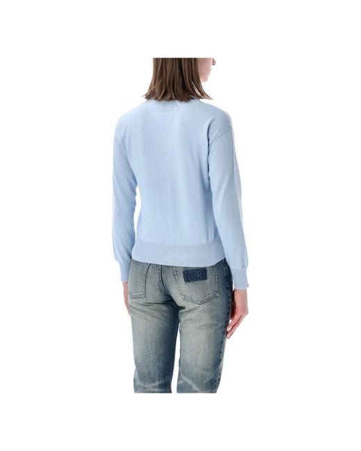 MM6 by Maison Margiela Blue Cardigans