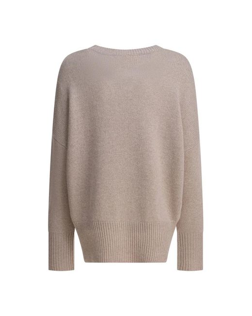 Lisa Yang Brown Luxuriöser Beiger Kaschmir-Strickpullover