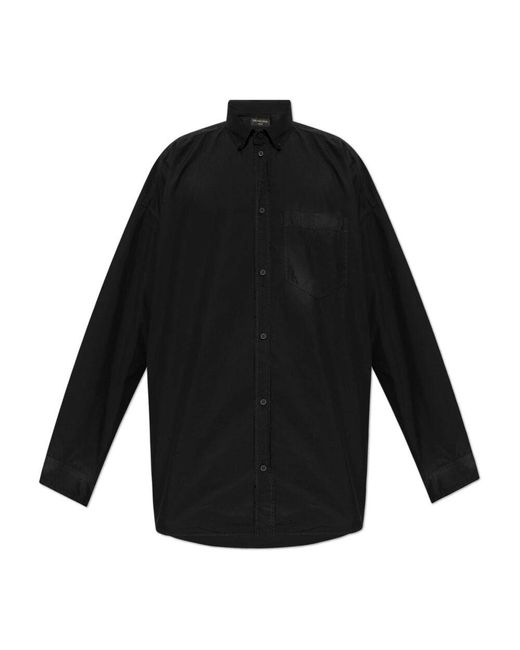 Balenciaga Hemd Mit Tasche in Black für Herren