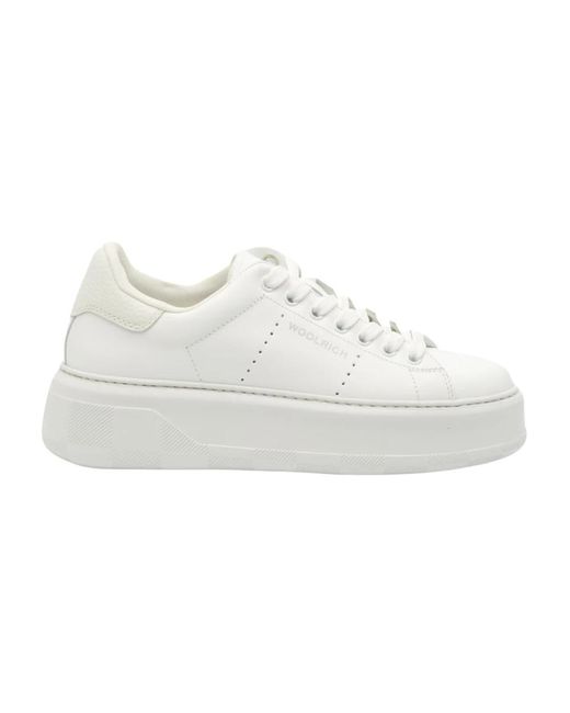 Woolrich White Chunky leder sneakers weiß
