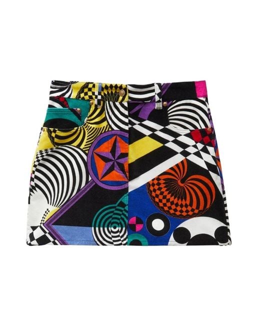 Versace Blue Short Skirts