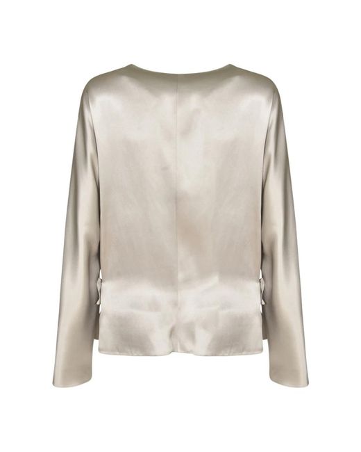 Giorgio Armani Overhemden ,Grijs ,Blouse in het Natural