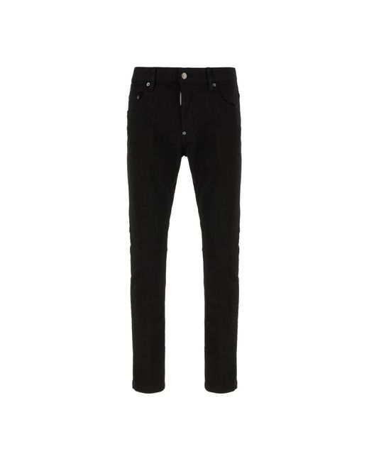 DSquared² Black Slim Fit Jeans for men