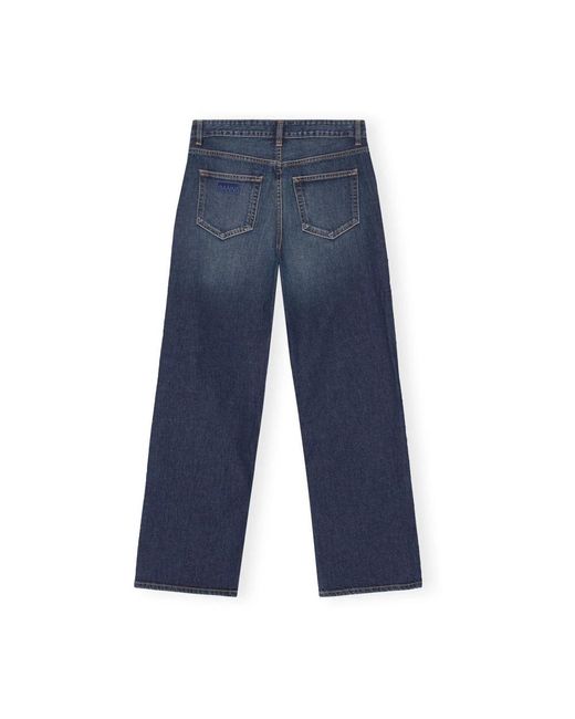 Ganni Blue Straight Jeans