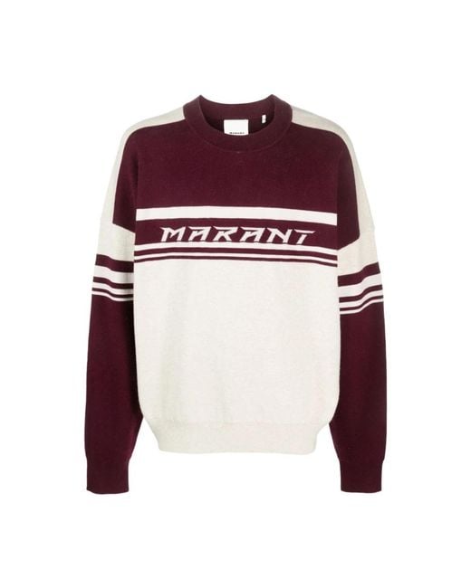 Isabel Marant Red Round-Neck Knitwear for men