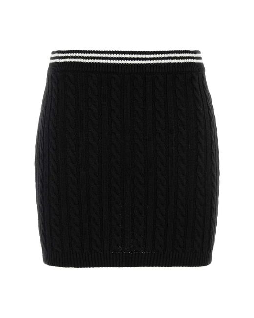 Alessandra Rich Black Short Skirts